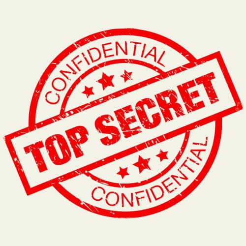 icon of confidential information